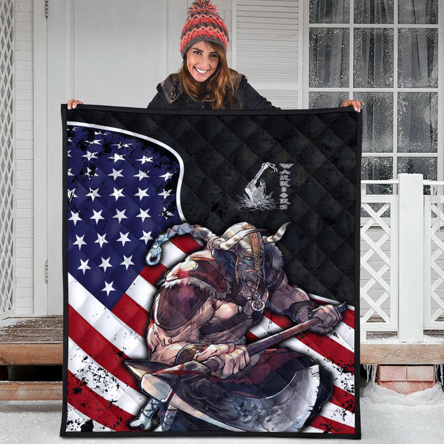 Ligerking Quilt - Sweden Warrior Brush Style Quilt A35