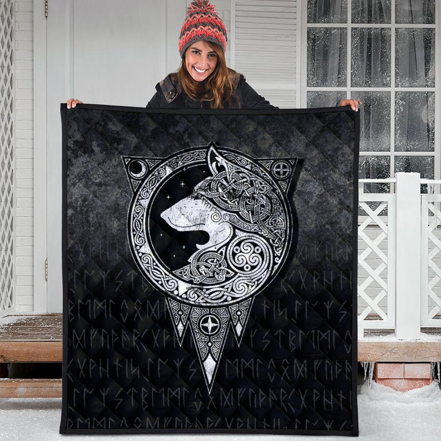 Ligerking Quilt - Viking Norse Wolf Quilt A7
