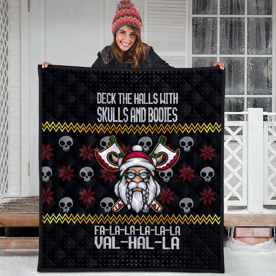 Ligerking Quilt - Viking Santa In Valhalla Style Christmas Quilt A35