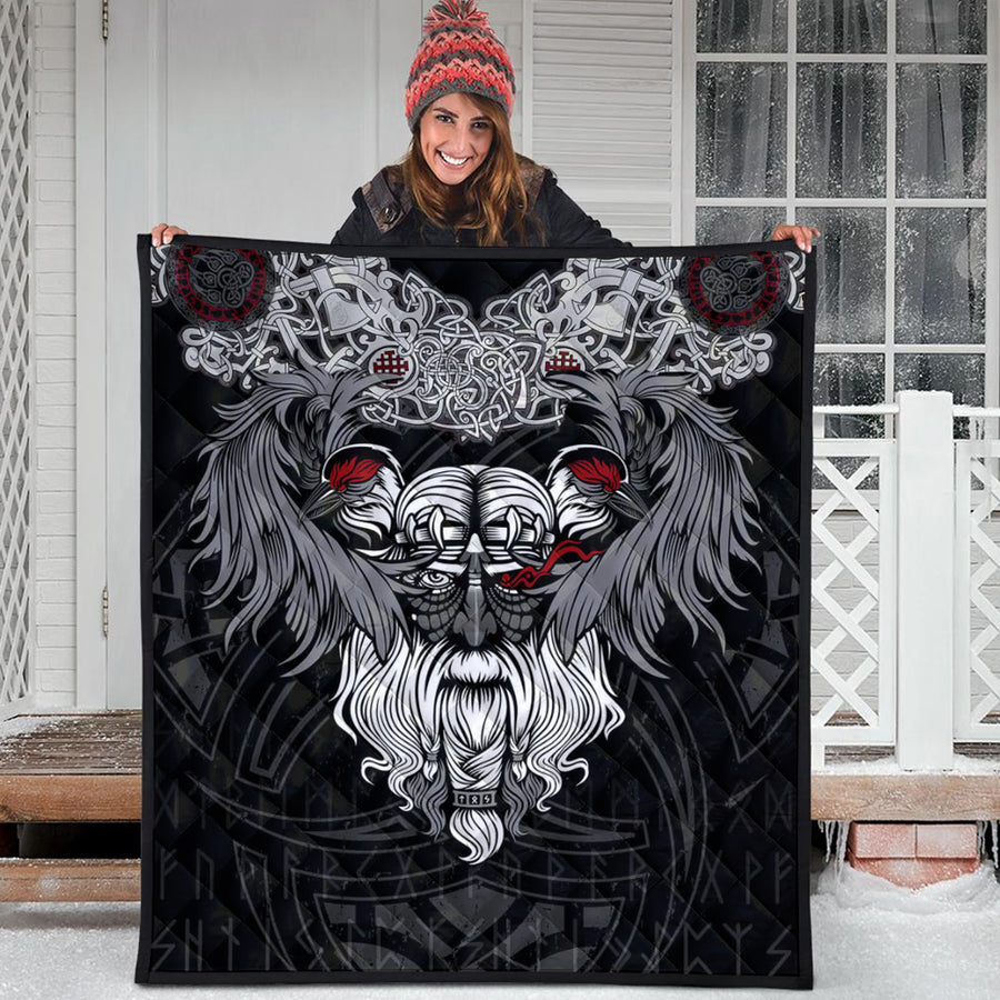 Ligerking Quilt - God Odin and His Raven Quilt A94
