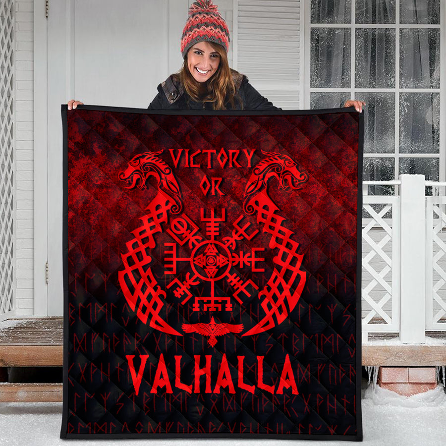 Ligerking Quilt - Victory or Valhalla - Red Version Quilt A7