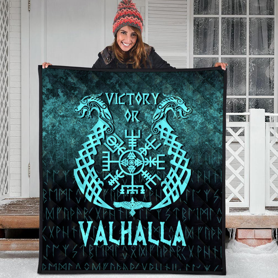 Ligerking Quilt - Victory or Valhalla - Cyan Version Quilt A7