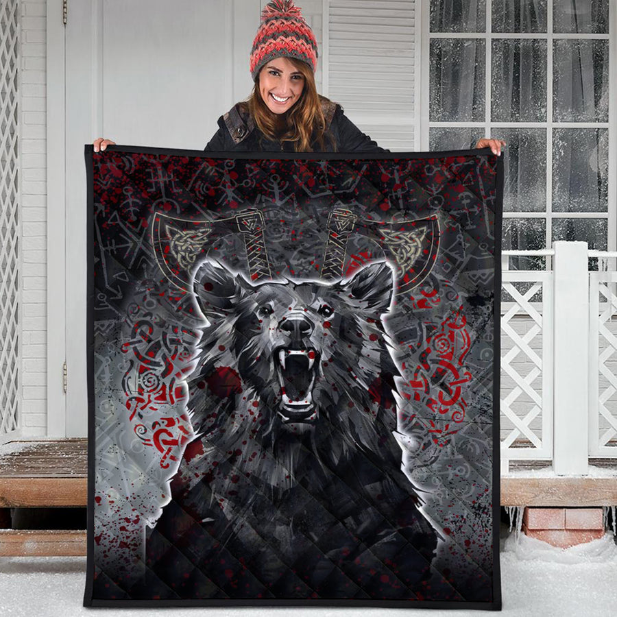Ligerking Quilt - Viking Berserker Bear Blood Quilt A35