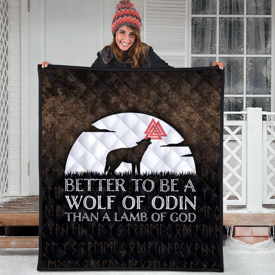 Ligerking Quilt - Better To Be A Wolf Of Odin Than A Lamb Of God Quilt A7
