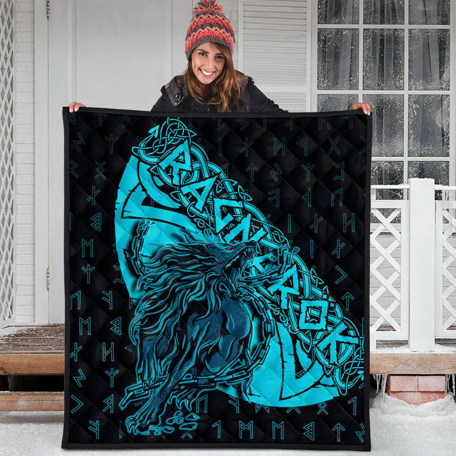 Ligerking Quilt - Fenrir Ragnarok Cyan Quilt A94