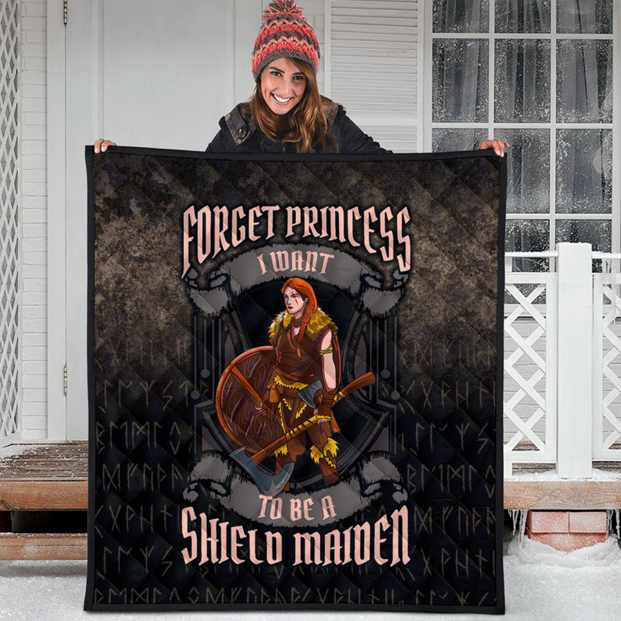 Ligerking Quilt - Forget Princess I Want To Be A Shield Maiden Quilt A7