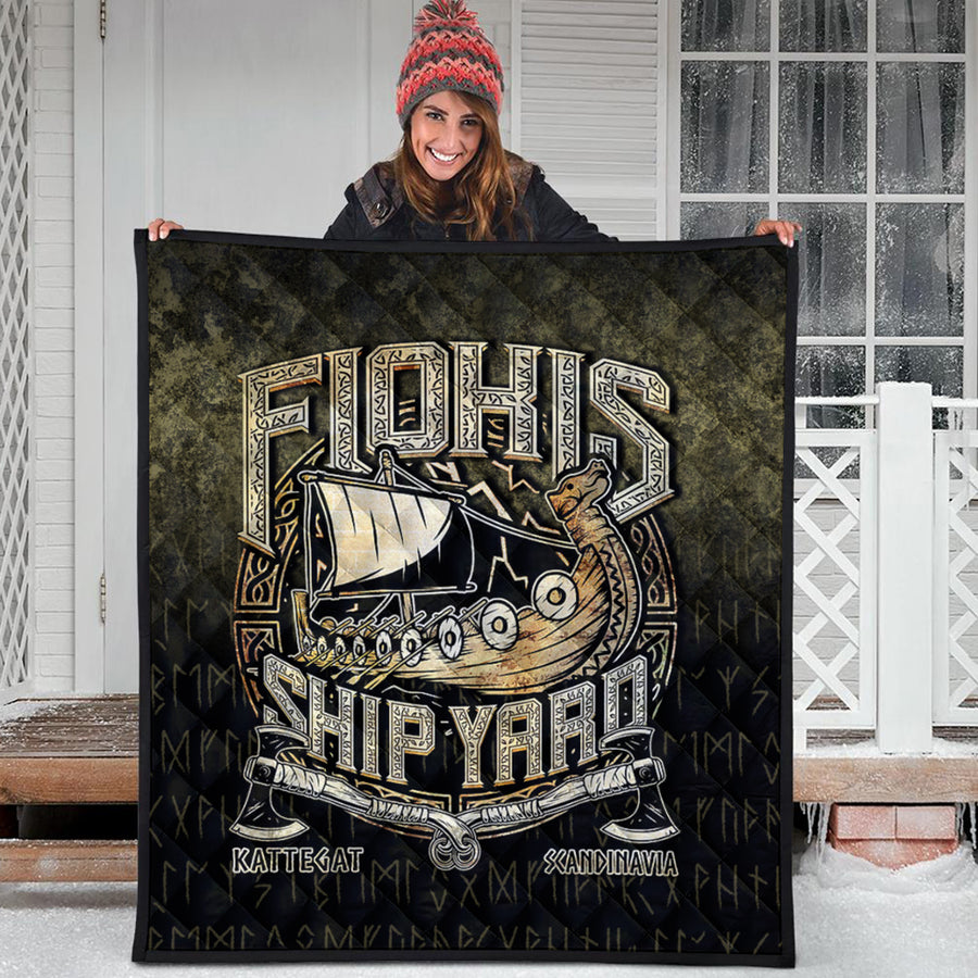 Ligerking Quilt - The Viking Flokis Ship Yard Quilt A7