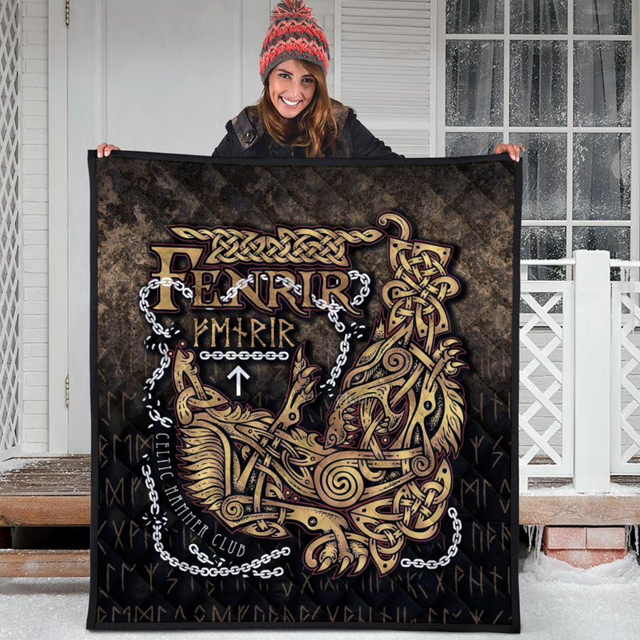 Ligerking Quilt -Fenrir Ragnarok Viking Monster Wolf Quilt A7