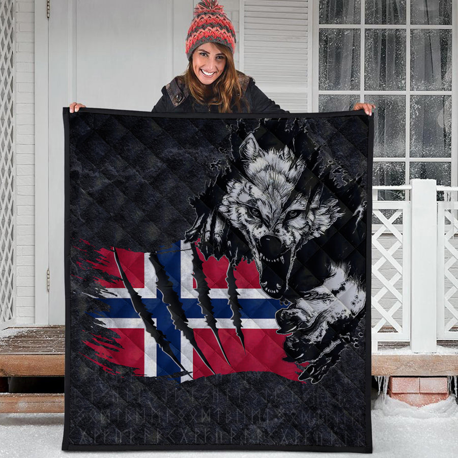 Ligerking Quilt - Norway Wolf Viking Quilt A95