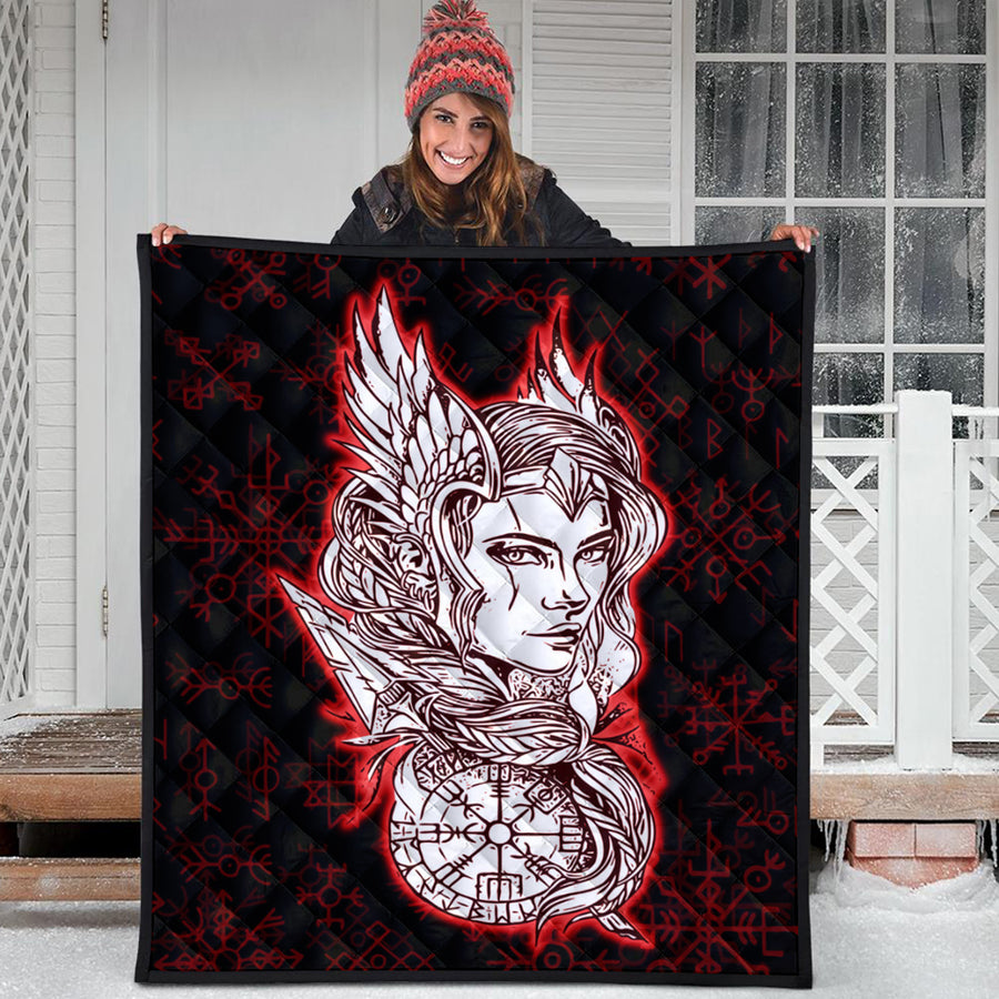 Ligerking Quilt -Viking Valkyrie Turquoise Quilt A95