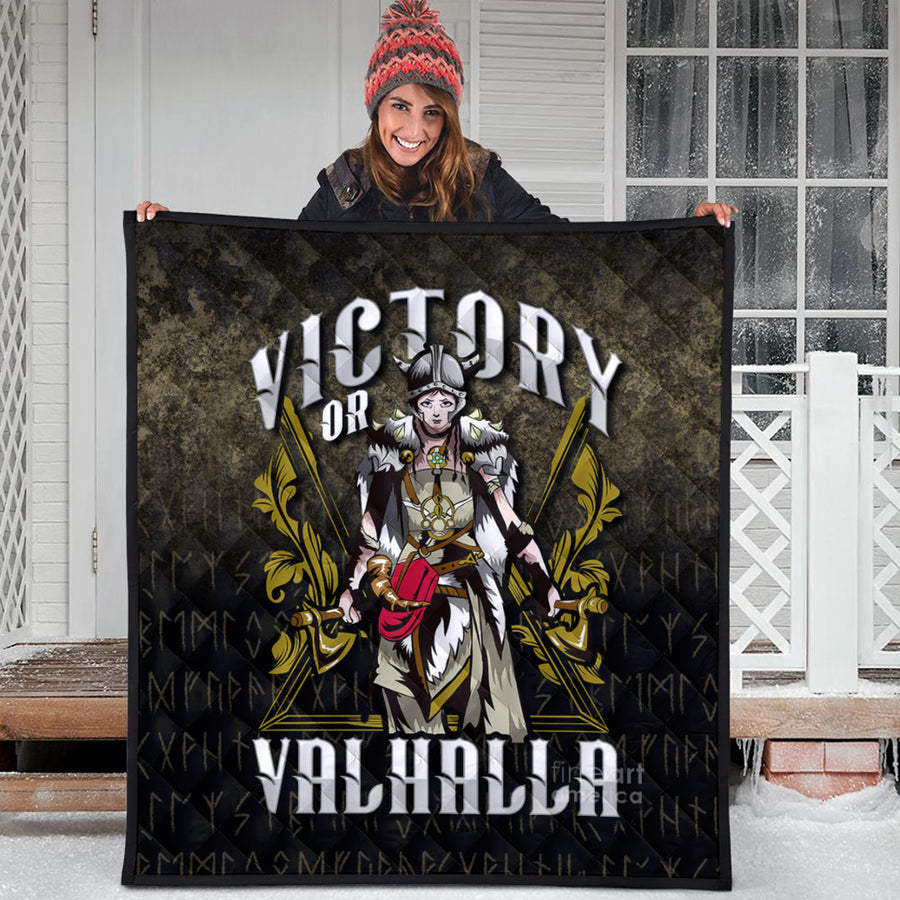 Ligerking Quilt -Victory Or Valhalla Norse Myth Viking Historical Quilt A7