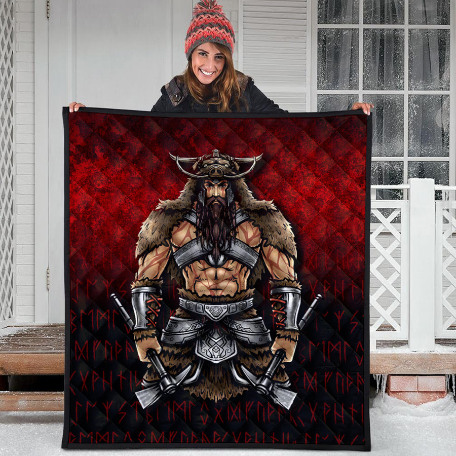 Ligerking Quilt - Berserker Viking Warrior Valhalla Quilt A7