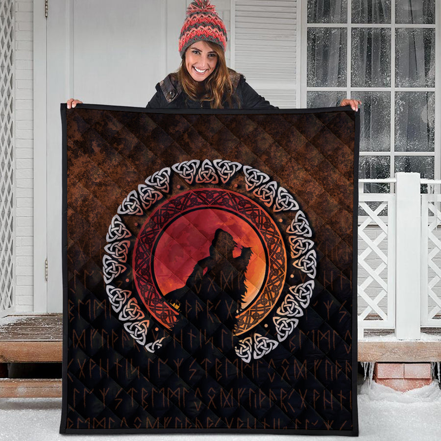 Ligerking Quilt -Fenrir Norse Wolf Son of Loki Quilt A7