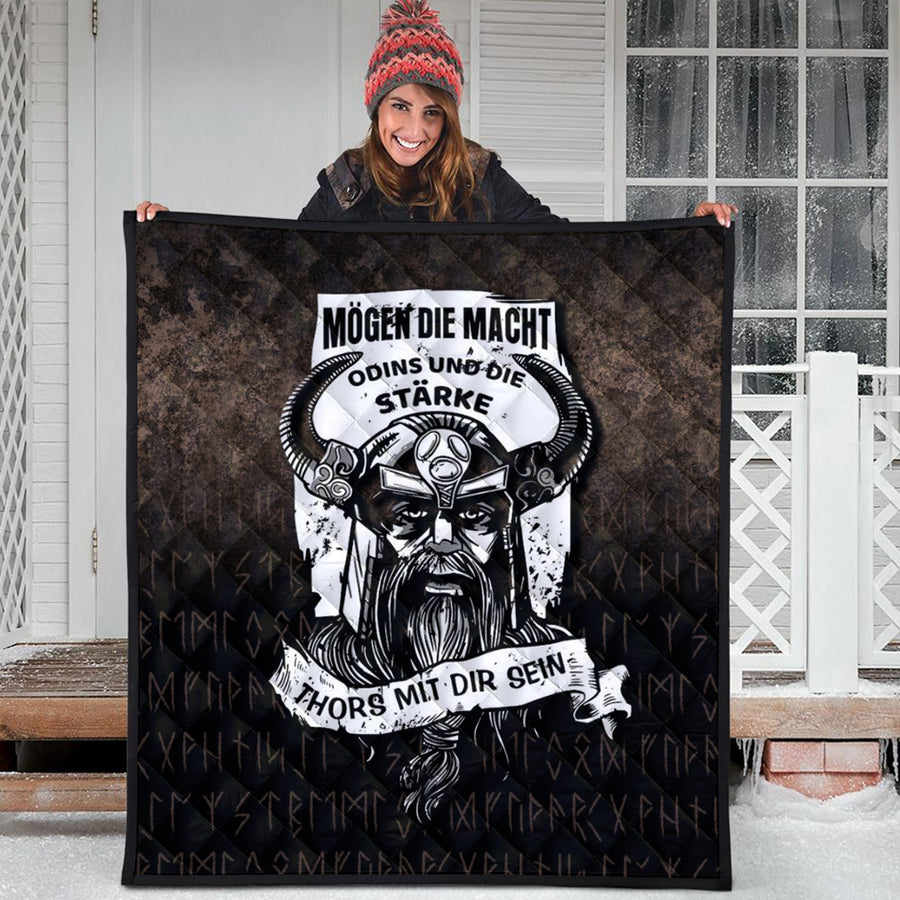 Ligerking Quilt - Die Macht Odins Wikinger Walhalla Quilt A7