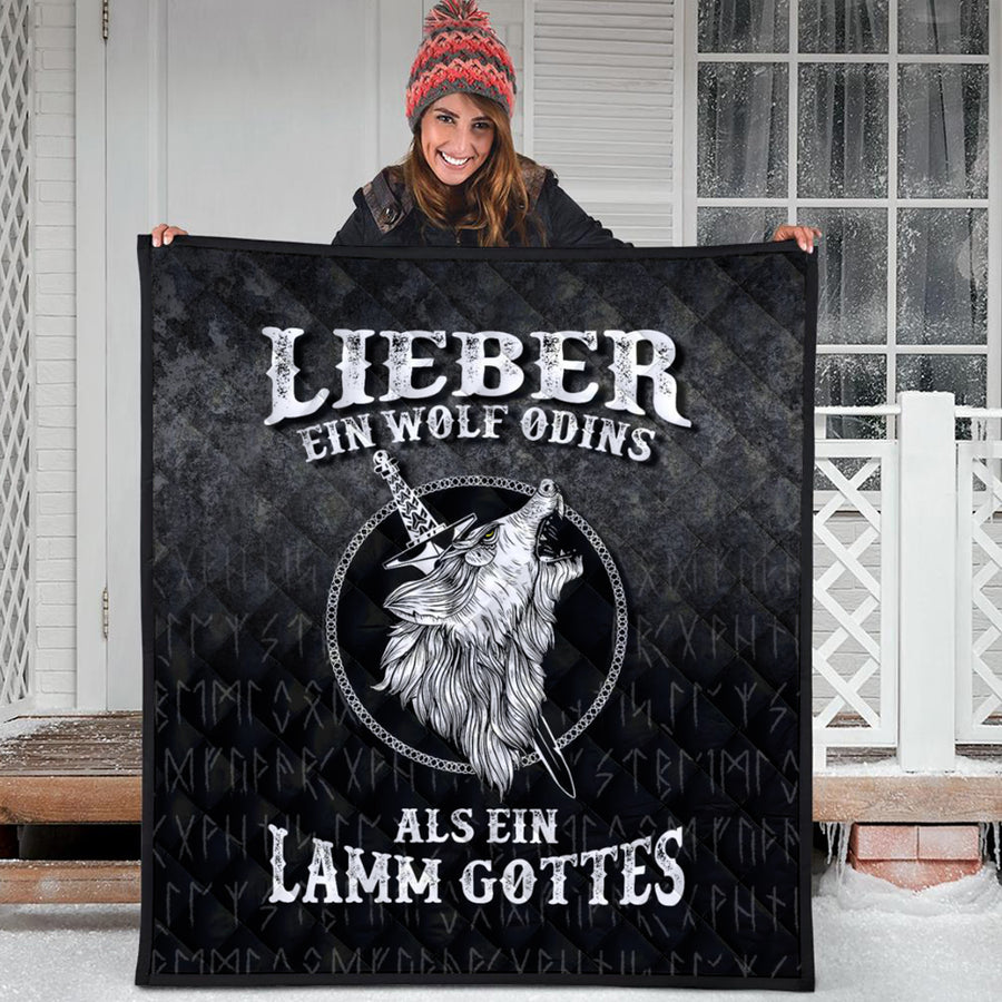 Ligerking Quilt - Lieber Ein Wolf Odins Als Ein Lamm Gottes Quilt A7
