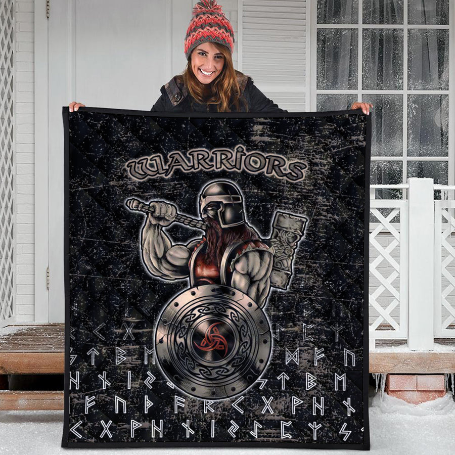 Ligerking Quilt - Viking Warriros Brush Style Quilt A35