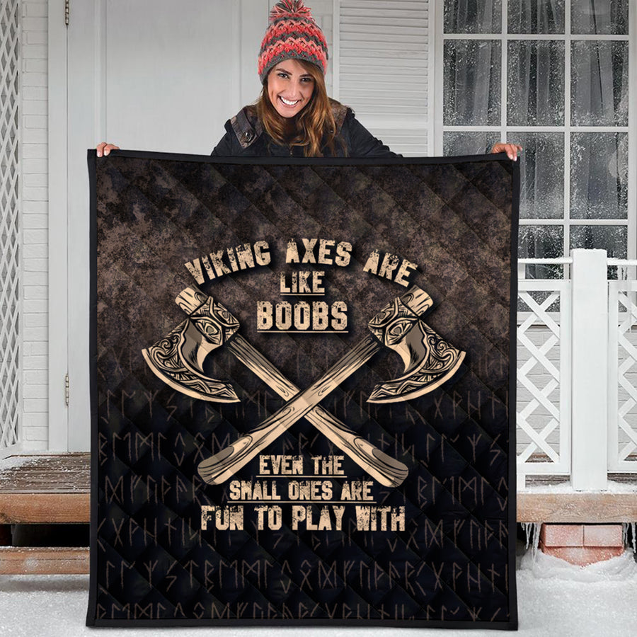 Ligerking Quilt -Viking Axes Are Like Boobs Quilt A7