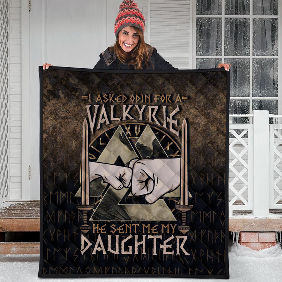 Ligerking Quilt -I Asked Odin For A Valkyrie He Sent Me My Daughter Quilt A7