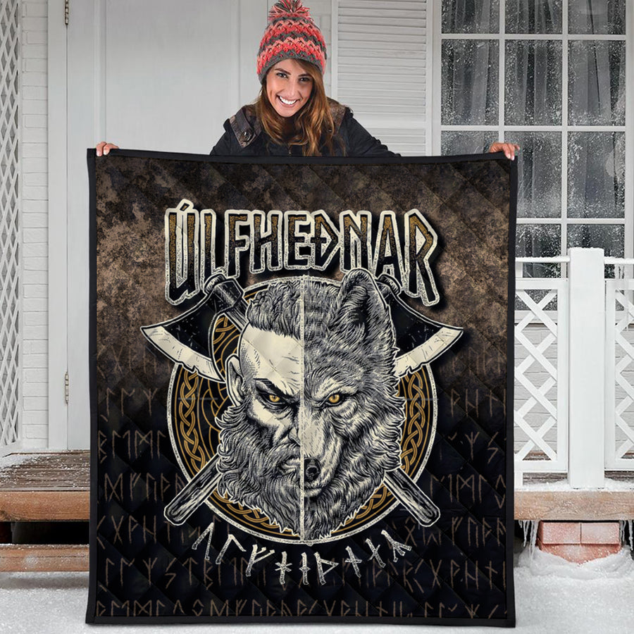 Ligerking Quilt - Norse Viking Wolf Ulfhednar Pagan Warrior Ulfhedinn Quilt A7