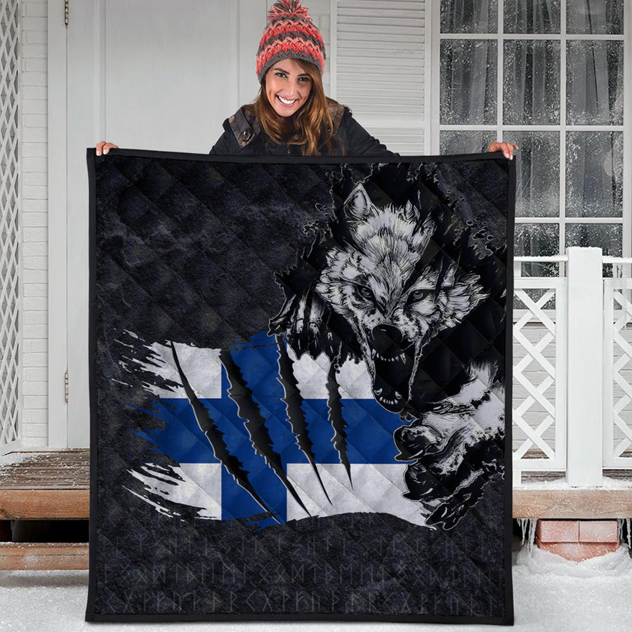 Ligerking Quilt - Finland Wolf Viking Quilt A95