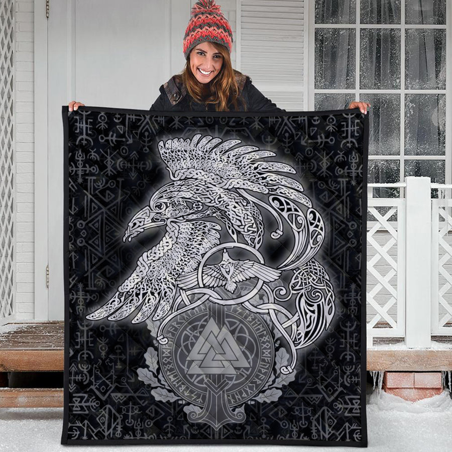 Ligerking Quilt -Raven Celtic Viking Homeset Quilt A95
