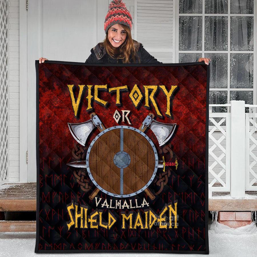Ligerking Quilt - Victory or Valhalla Shield Maiden Quilt A7