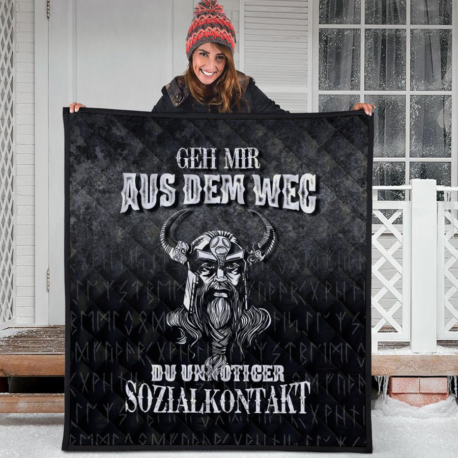 Ligerking Quilt - Geh mir aus dem Weg du unnotiger Sozialkontakt Quilt A7