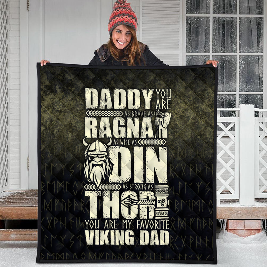 Ligerking Quilt - Daddy You Are As Brave As Ragnar 2 Quilt A7