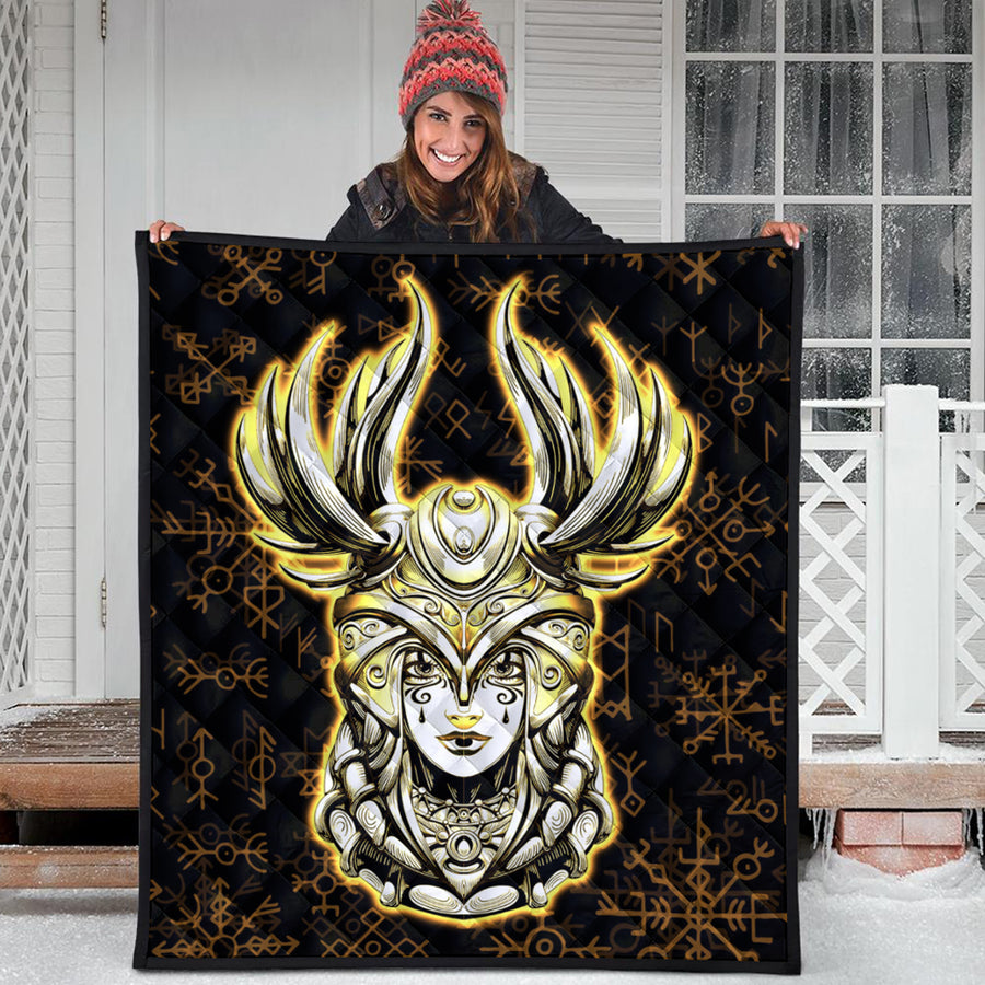 Ligerking Quilt - Viking Valkyrie Gold Quilt A95