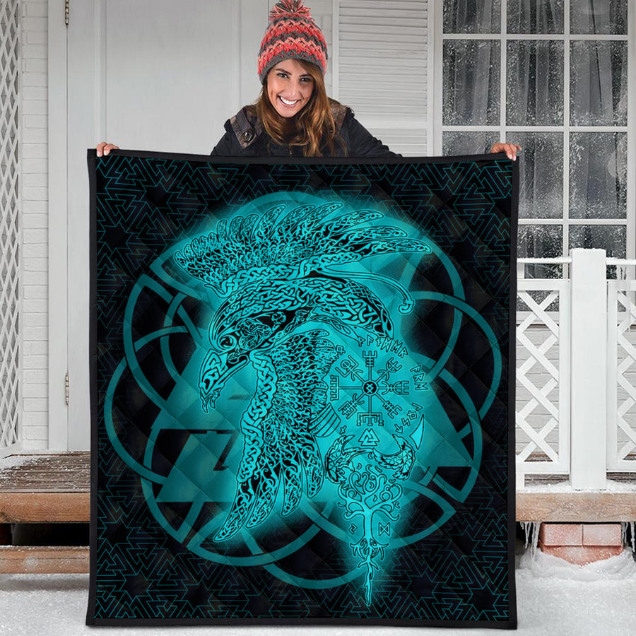 Ligerking Quilt - Raven Valknut Viking Homeset Quilt A95