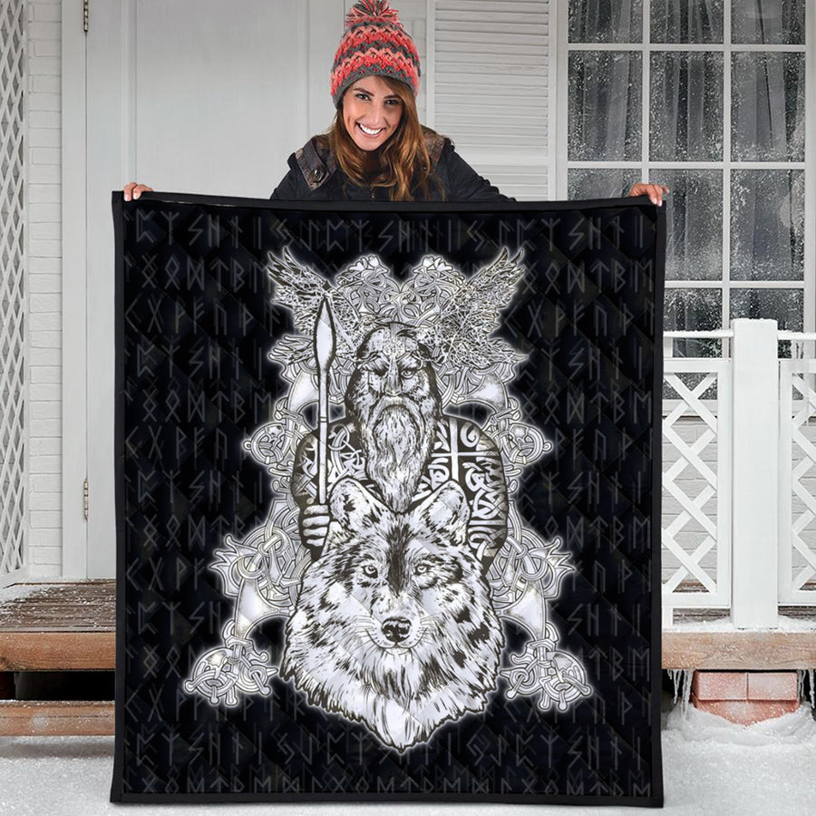 Ligerking Quilt - Odin Wolf Viking Set Quilt A95
