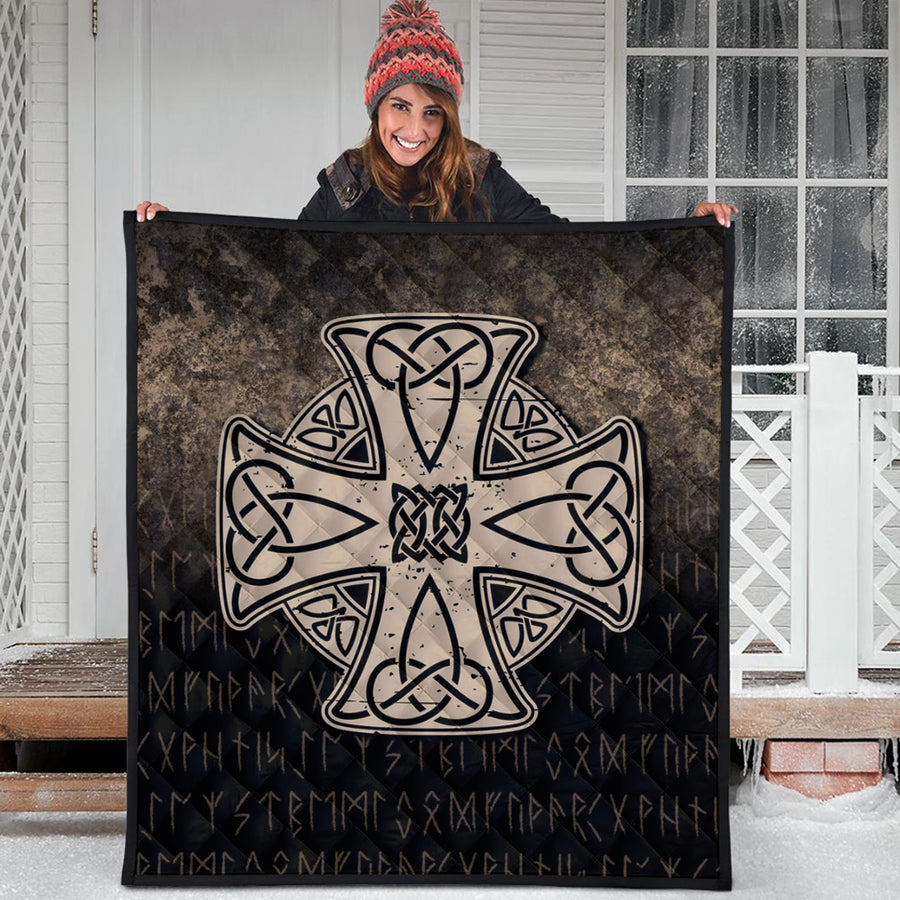 Ligerking Quilt -Celtic Symbol Norse Mythology Valhalla Quilt A7