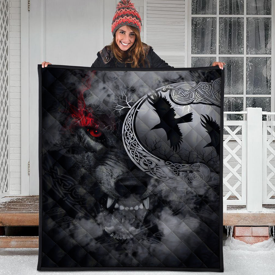 Ligerking Quilt - Angry Moon Wolf Quilt A31