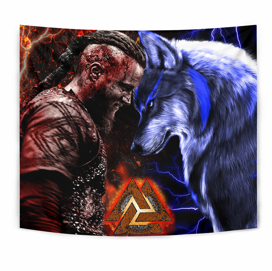 Ligerking Tapestry - Ragnar And Wolf A31