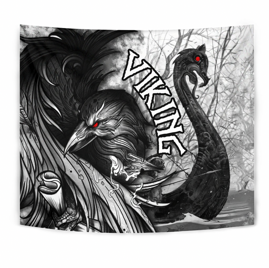Ligerking Tapestry - Raven And Drakkar A31