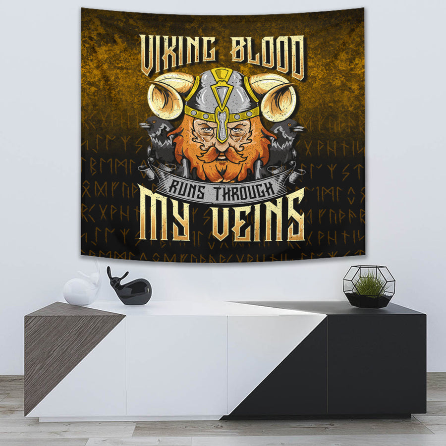 Ligerking Tapestry - Viking Blood Runs Through My Veins Tapestry A7