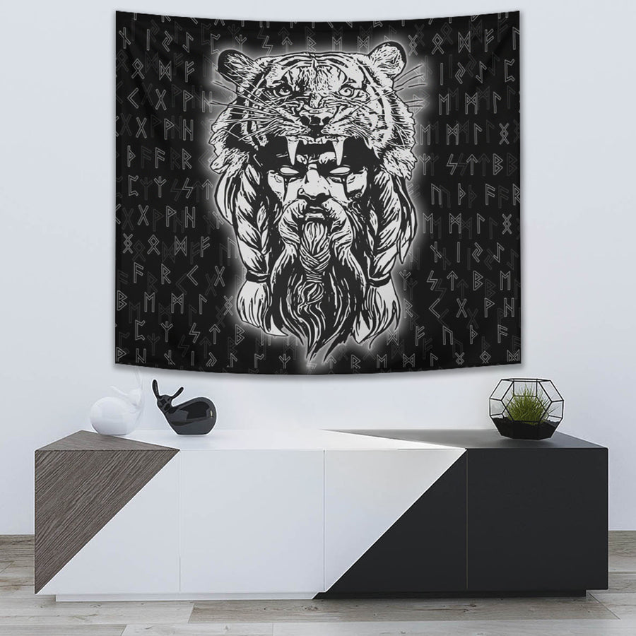 Ligerking Tapestry -Wolf Odin Viking Set Tapestry A95