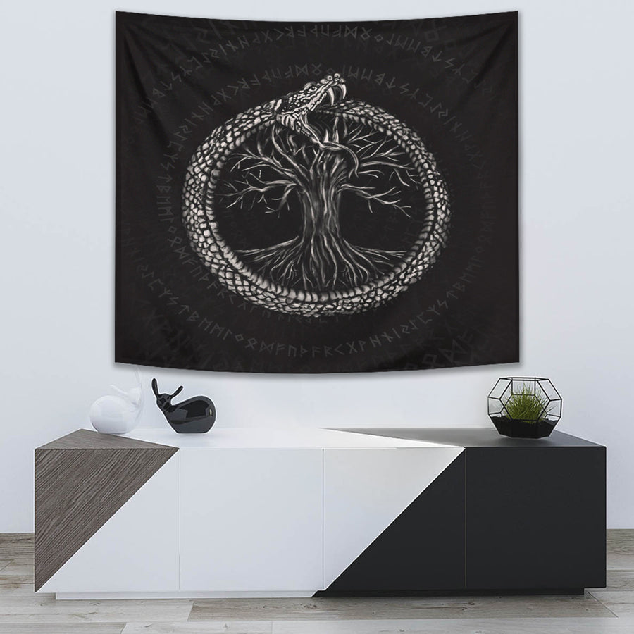 Ligerking Tapestry - Ouroboros with Tree of Life Tapestry A7