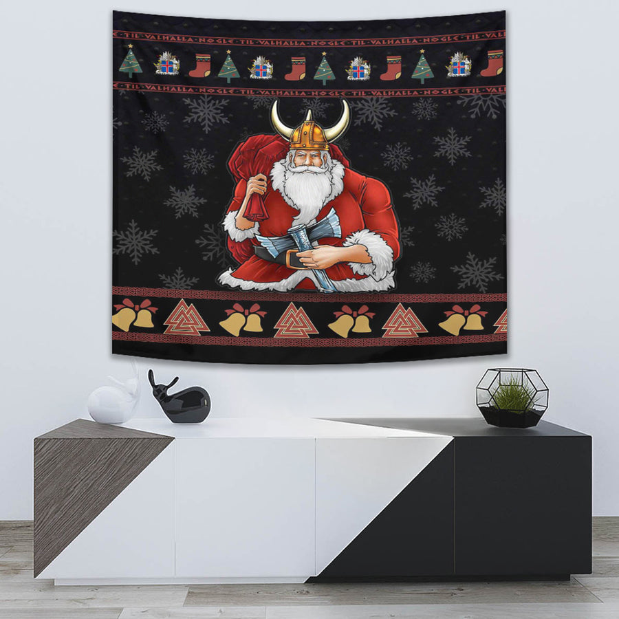 Ligerking Tapestry - Christmas Iceland Santa Tapestry A94