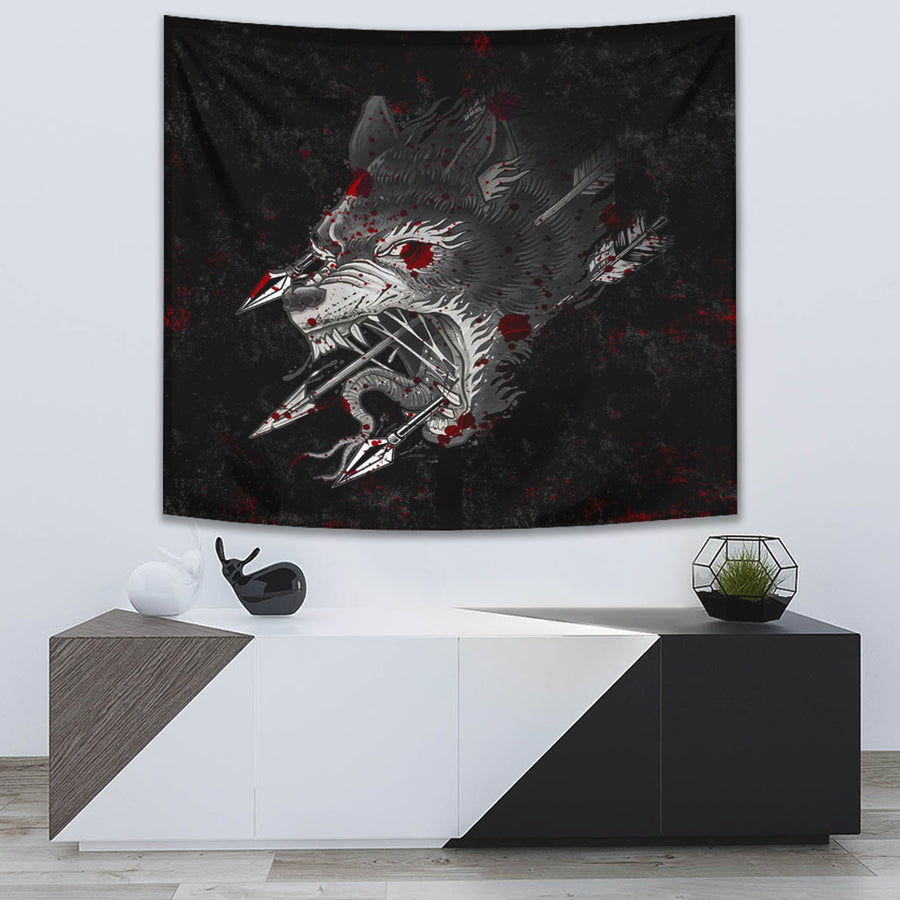 Ligerking Tapestry - Fenrir Wolf Arrow and Blood Tapestry A35