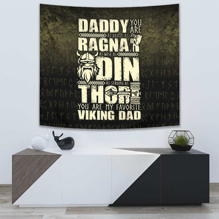 Ligerking Tapestry - Daddy You Are As Brave As Ragnar Tapestry A7