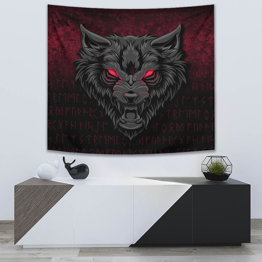 Ligerking Tapestry - Fenrir-Wolf---Viking-Symbol---Norse-Mythologie Tapestry A7