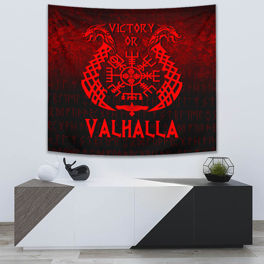 Ligerking Tapestry - Victory or Valhalla - Red Version Tapestry A7