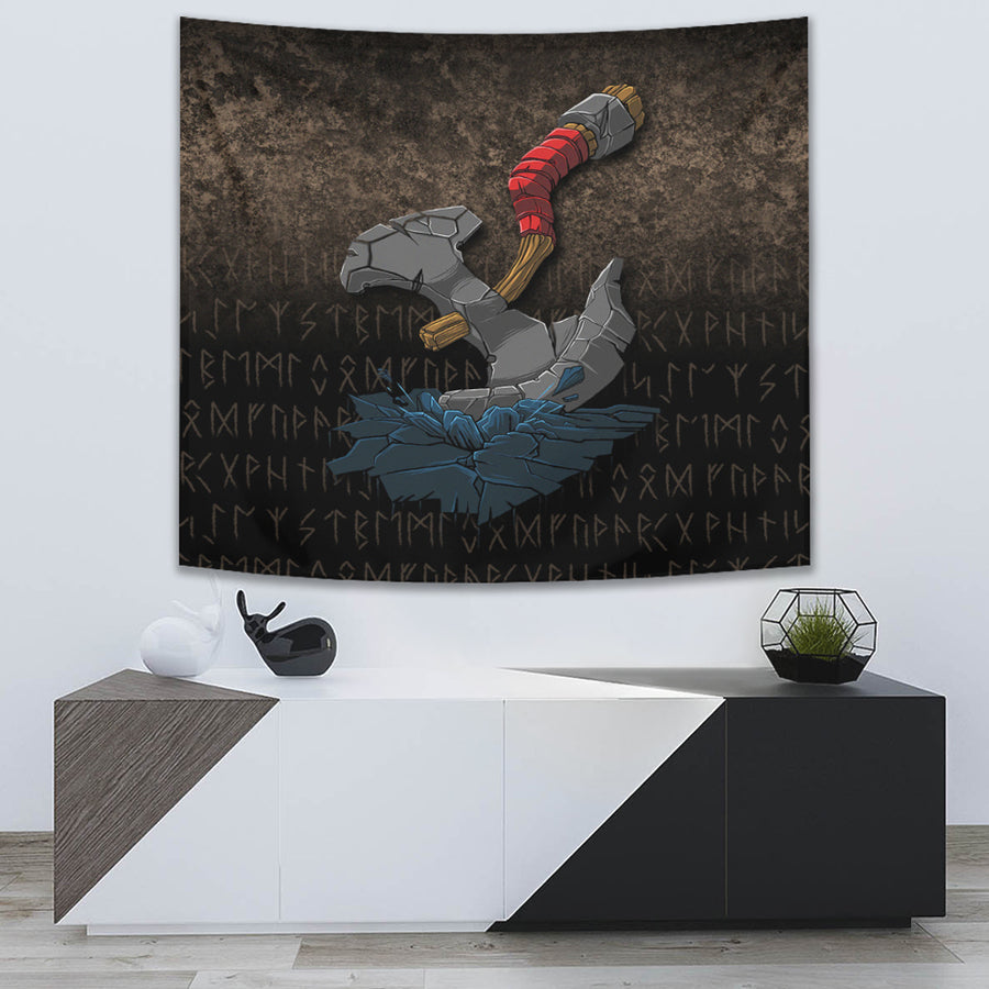 Ligerking Tapestry -Viking Axe Norse Mythology Tapestry A7