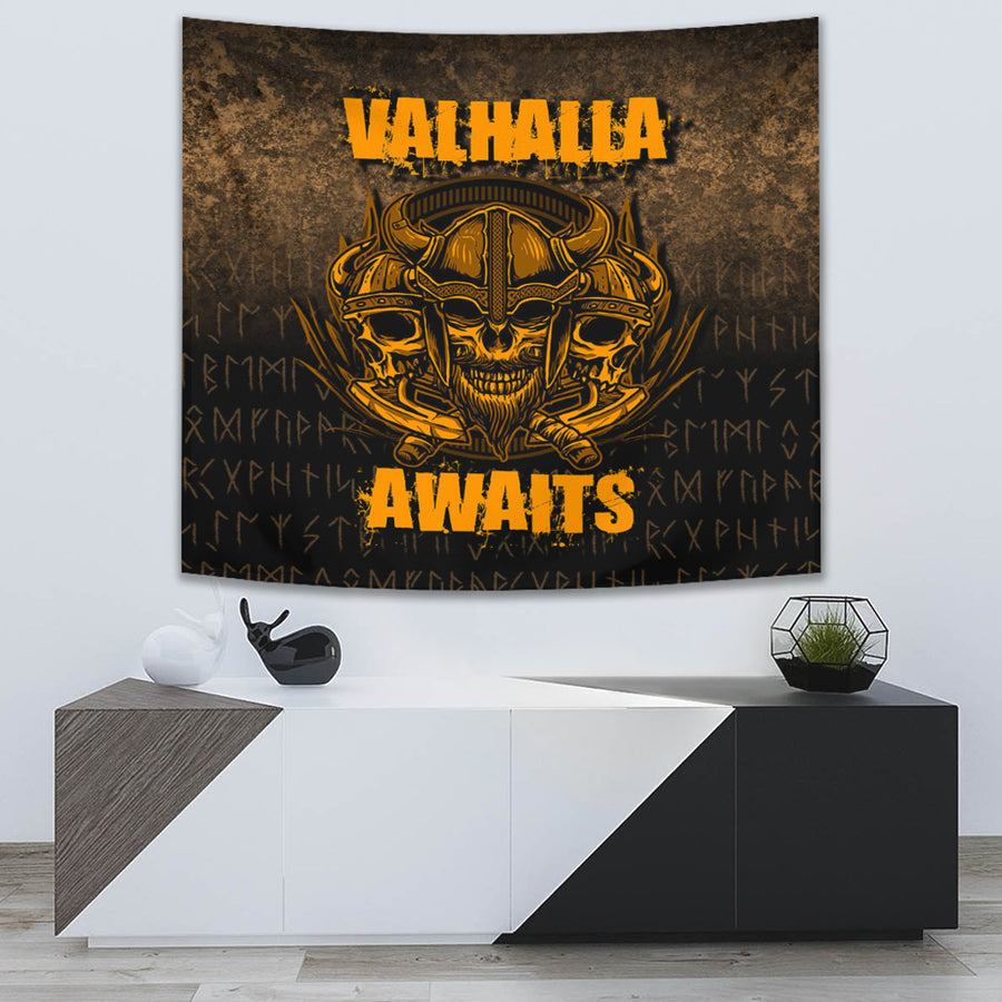 Ligerking Tapestry - Valhalla Awaits Warrior Tapestry A7
