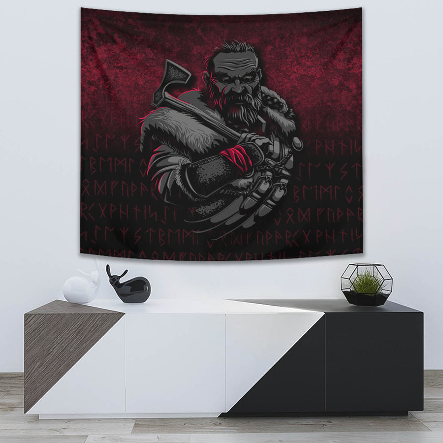 Ligerking Tapestry - Viking-Warrior-With-Axe Tapestry A7