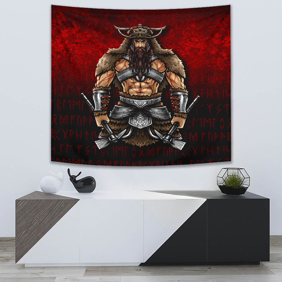 Ligerking Tapestry - Berserker Viking Warrior Valhalla Tapestry A7