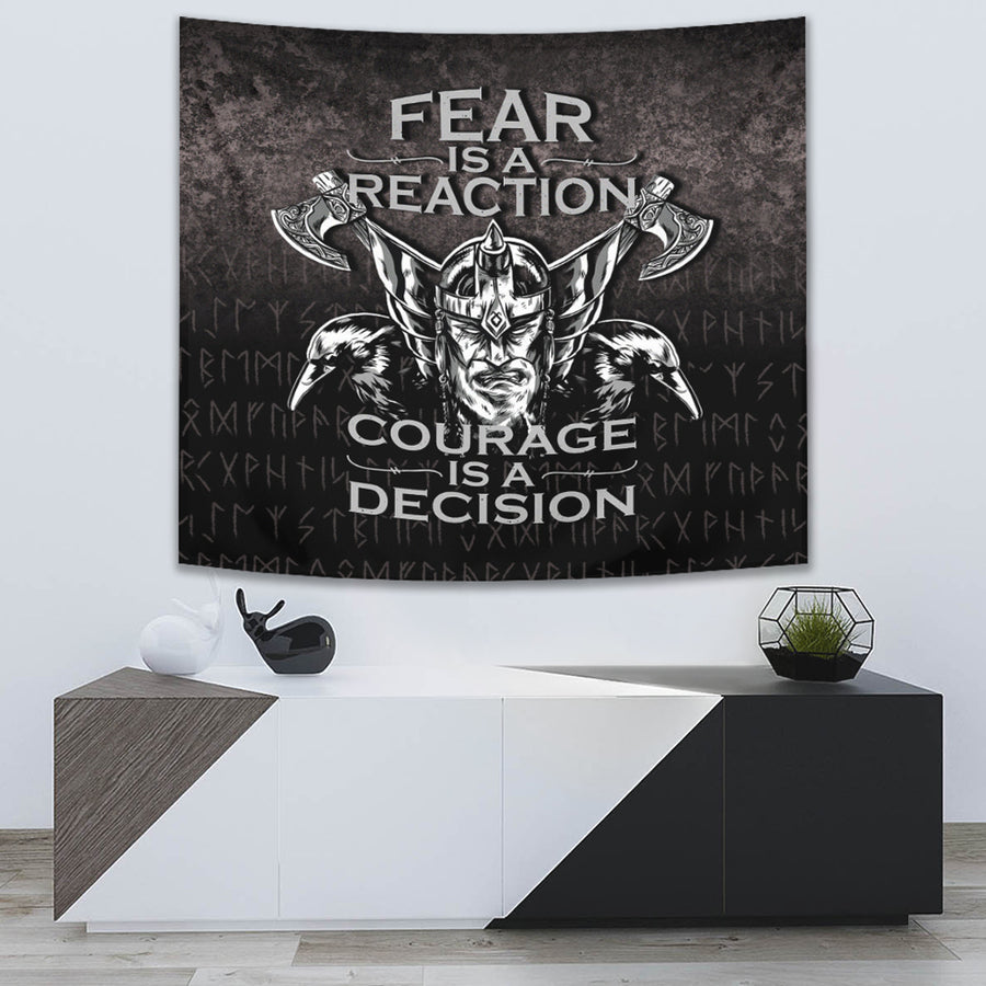 Ligerking Tapestry - Fear Is A Reaction Courage Is A Decision Tapestry A7