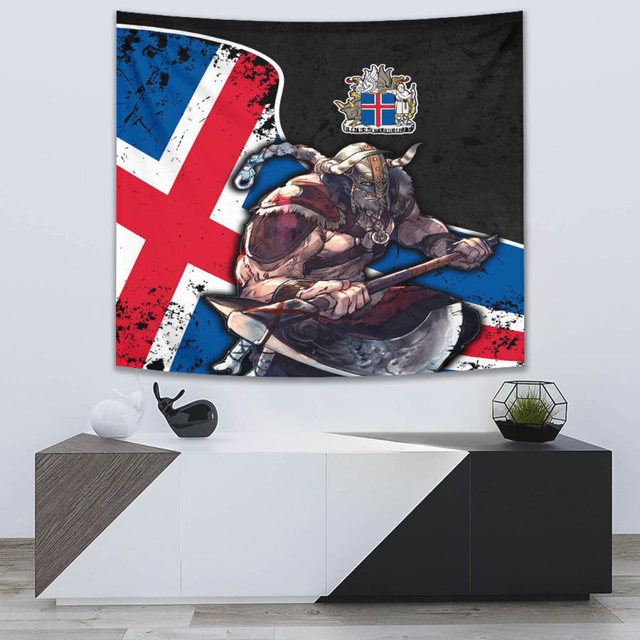 Ligerking Tapestry - Iceland Warrior Brush Style Tapestry A35