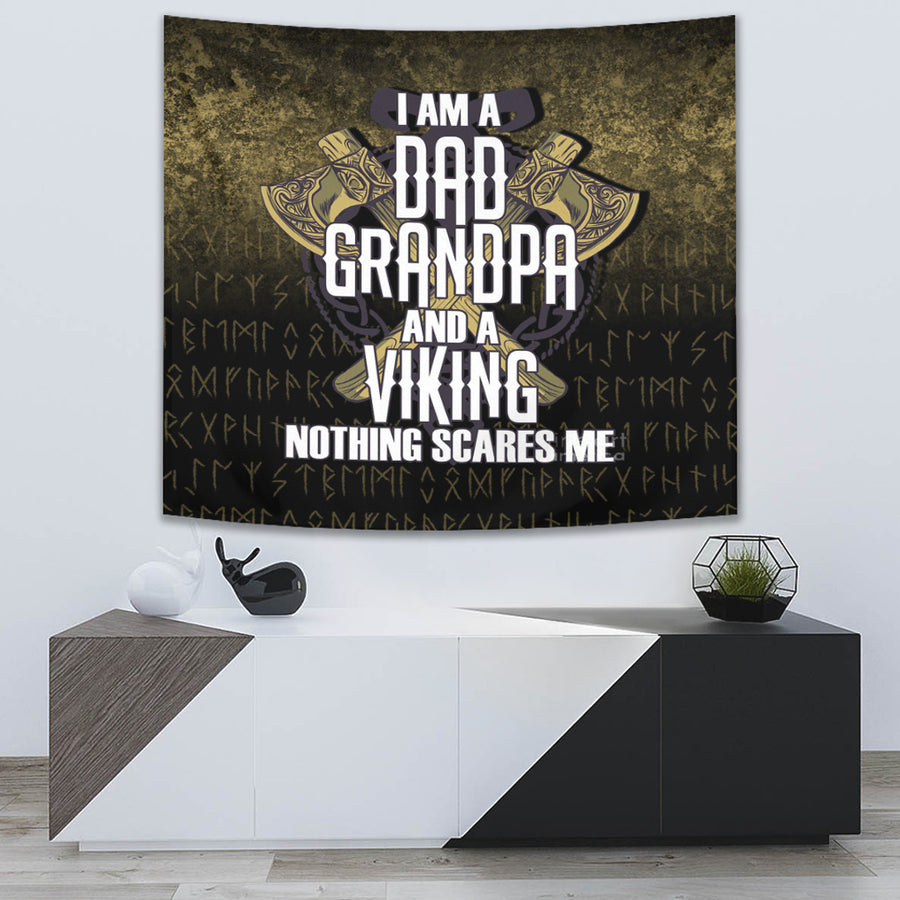 Ligerking Tapestry - Dad Viking Fathers Day Warrior Tapestry A7